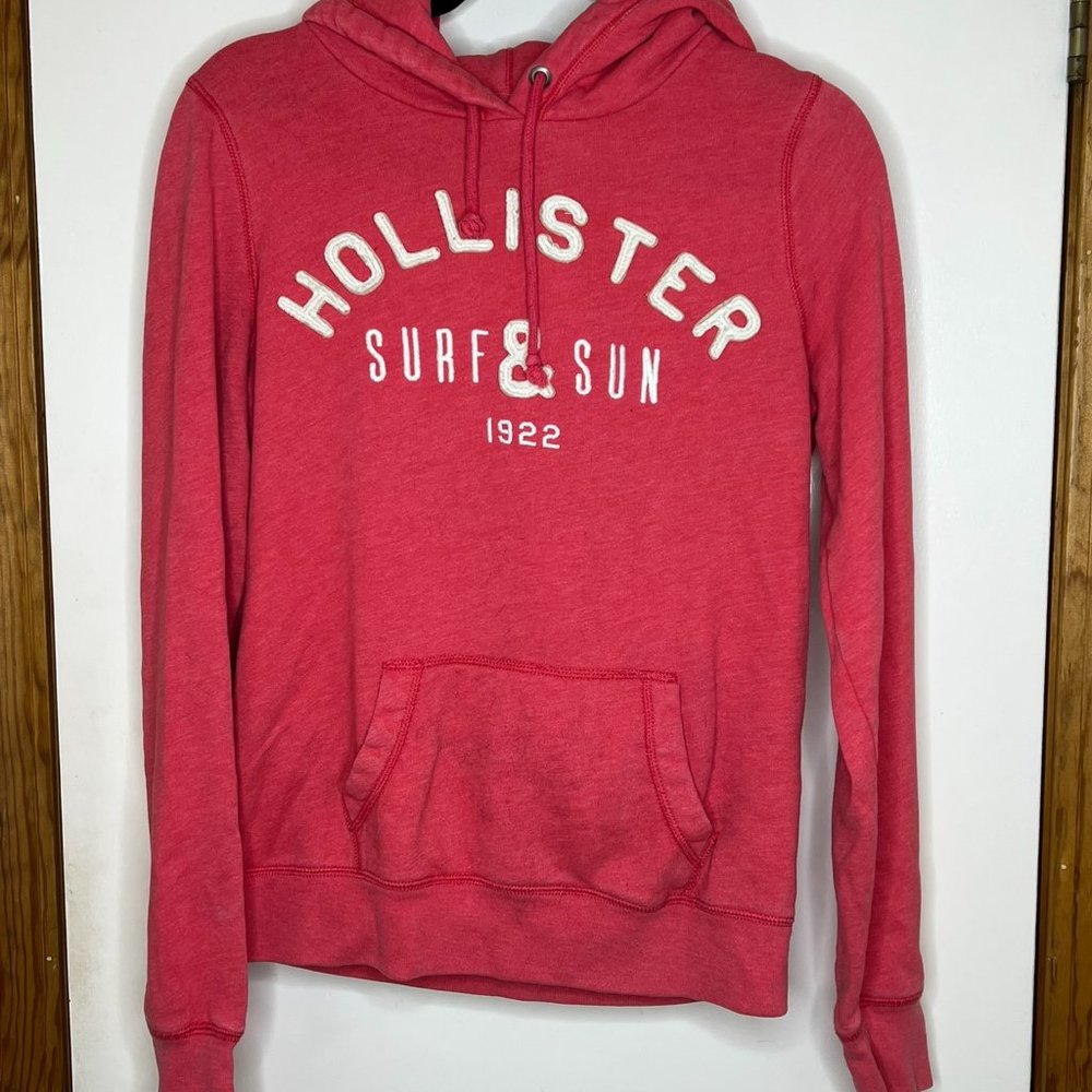 Large Hollister Pullover Hoodie Pink/Coral